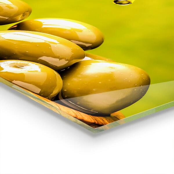 Küchenrückwand Spritzschutz Grüne frische Oliven