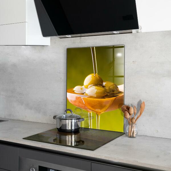 Küchenrückwand Spritzschutz Frisch gepresstes Olivenöl