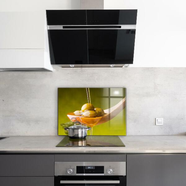 Küchenrückwand Spritzschutz Frisch gepresstes Olivenöl