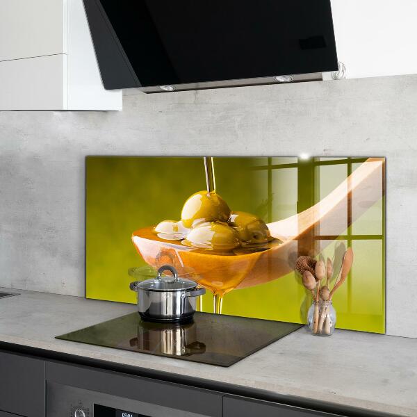Küchenrückwand Spritzschutz Frisch gepresstes Olivenöl