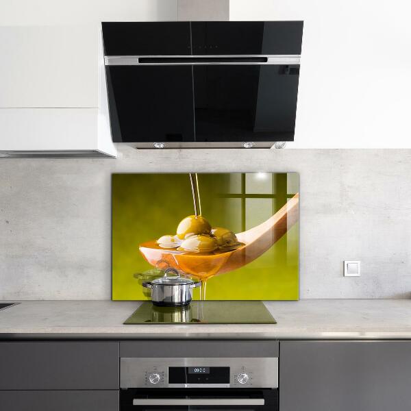 Küchenrückwand Spritzschutz Frisch gepresstes Olivenöl