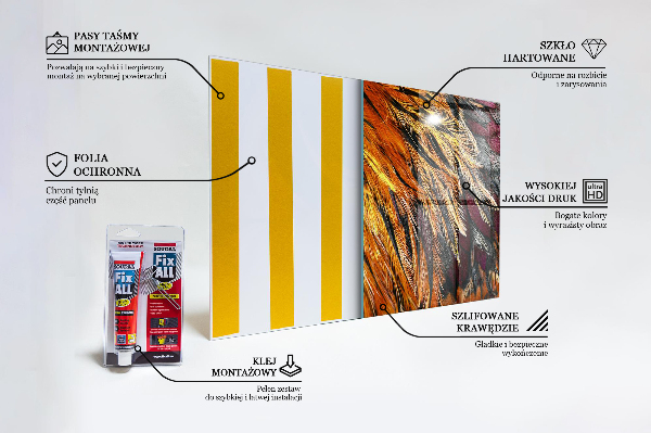 Küchenrückwand Fliesenspiegel Bunte Vogelfedern