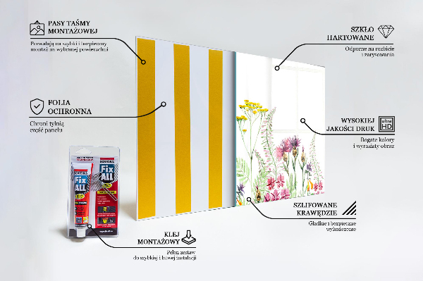 Küchenrückwand Spritzschutz Wiese mit bunten Blumen