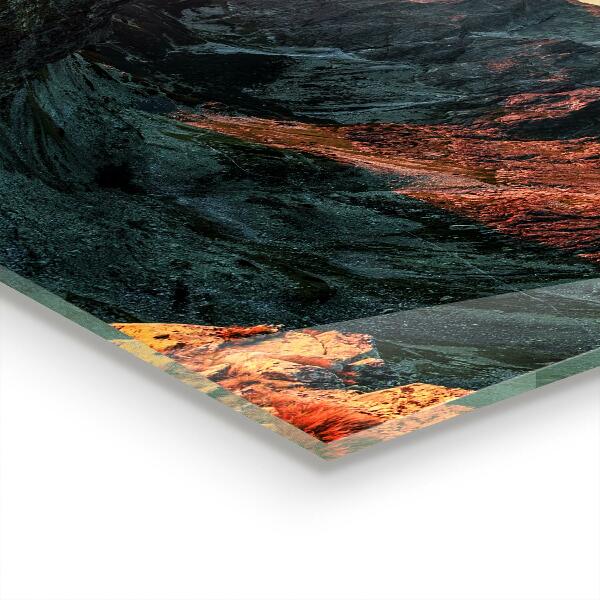 Küchenrückwand Fliesenspiegel Bergpanorama-Sonnenuntergang