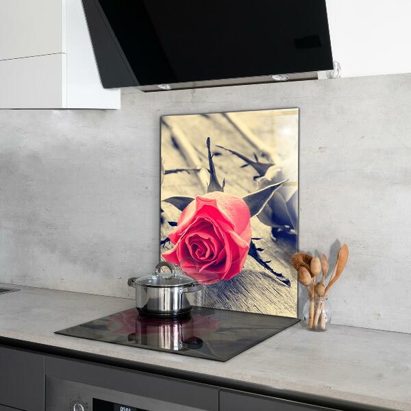 Küchenrückwand Spritzschutz Rosensymbol der Liebe