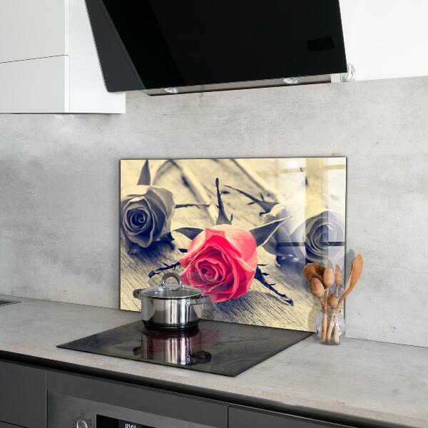 Küchenrückwand Spritzschutz Rosensymbol der Liebe