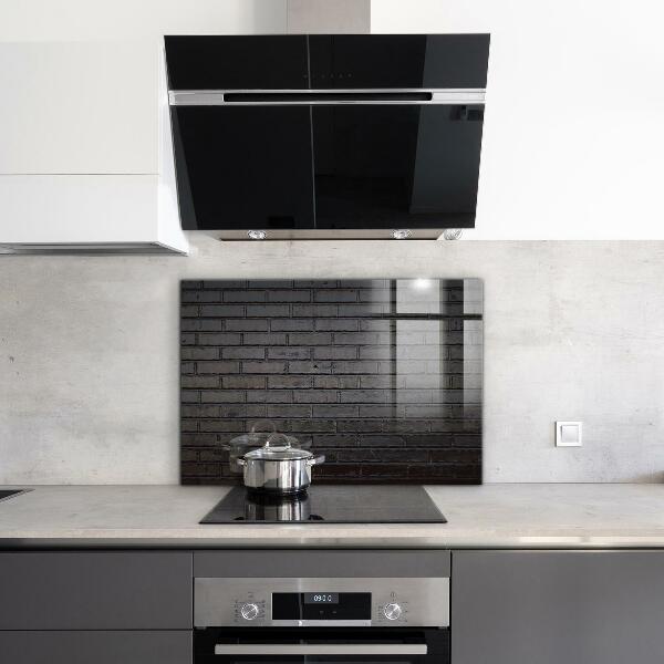 Küchenrückwand Fliesenspiegel Schwarzer Ziegelbeton