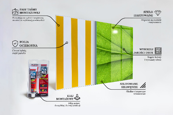 Küchenrückwand Spritzschutz Grüne Blattdetails