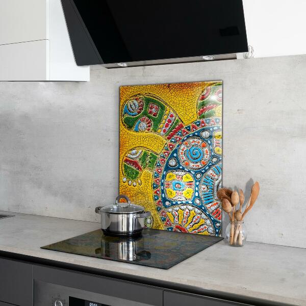 Küchenrückwand Spritzschutz Schildkröten-Keramikmosaik