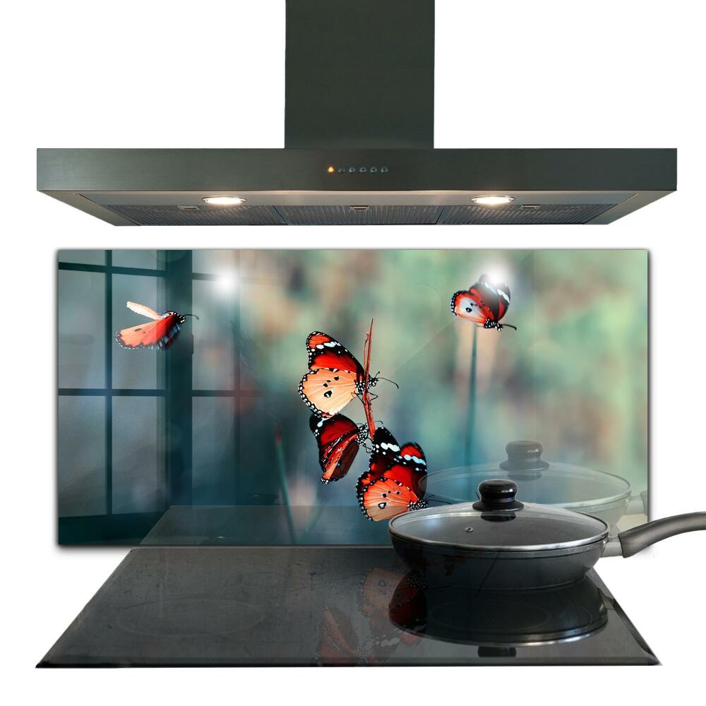 Küchenrückwand Spritzschutz Zarter Schmetterling im Wind
