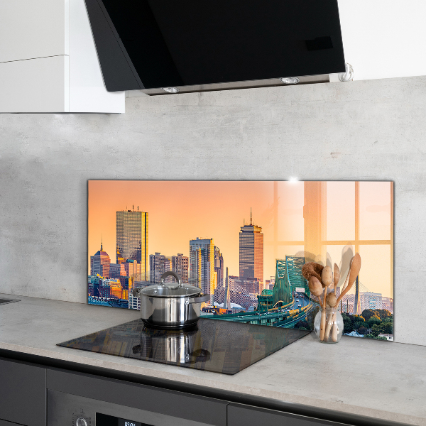 Küchenrückwand Fliesenspiegel Bostoner Architektur