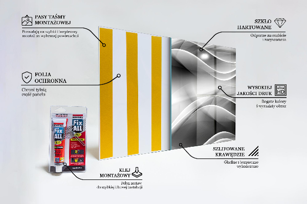 Küchenrückwand Fliesenspiegel Abstrakte Energie der grauen Welle