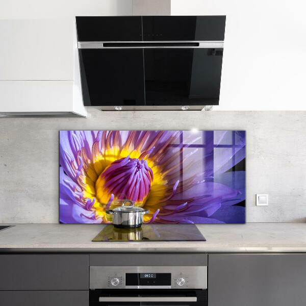 Küchenrückwand Spritzschutz Lila Blumendetails