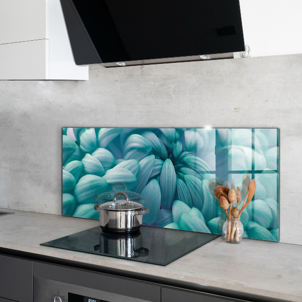 Küchenrückwand Spritzschutz Blaue Chrysantheme