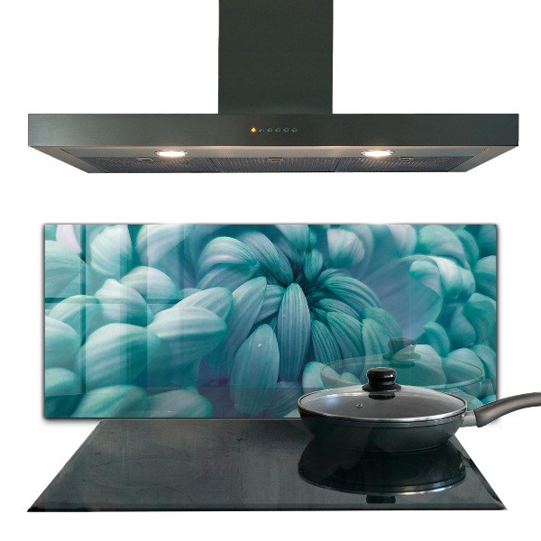 Küchenrückwand Spritzschutz Blaue Chrysantheme