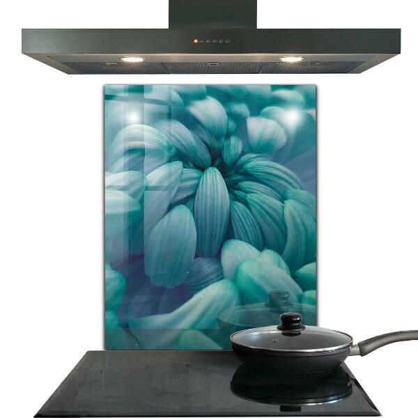 Küchenrückwand Spritzschutz Blaue Chrysantheme