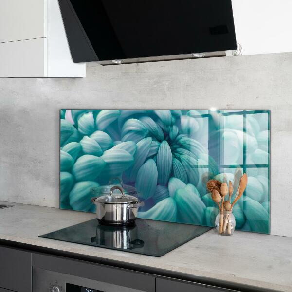 Küchenrückwand Spritzschutz Blaue Chrysantheme