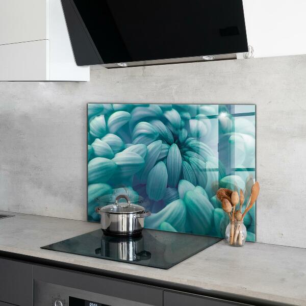 Küchenrückwand Spritzschutz Blaue Chrysantheme