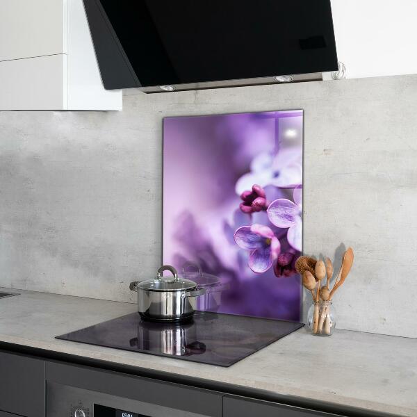 Küchenrückwand Spritzschutz Lilane Blumen