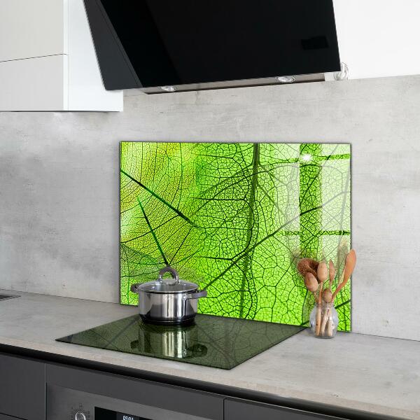 Küchenrückwand Spritzschutz Grüne Blattstruktur