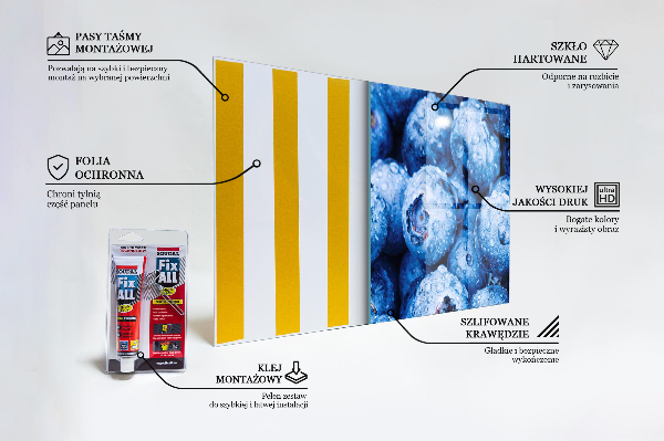 Küchenrückwand Spritzschutz Reife Blaubeeren