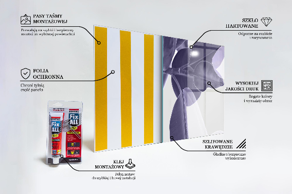 Küchenrückwand Spritzschutz Illustration exotischer Blätter
