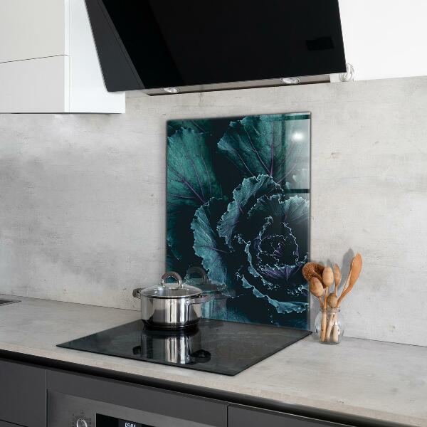 Küchenrückwand Fliesenspiegel Kohlblätter dunkelgrün