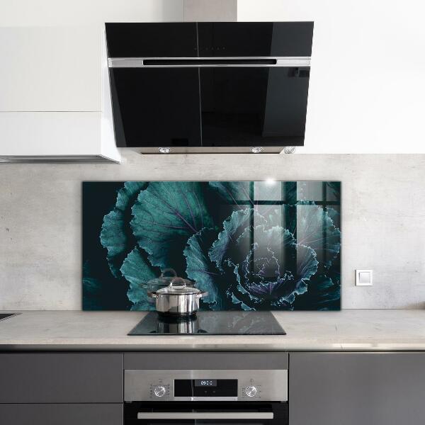 Küchenrückwand Fliesenspiegel Kohlblätter dunkelgrün