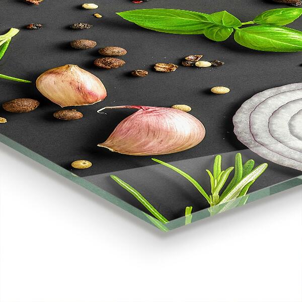 Küchenrückwand Spritzschutz Gewürze italienische Küche