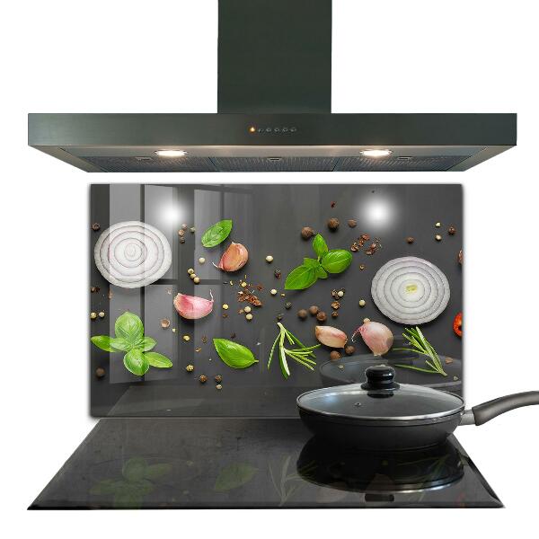 Küchenrückwand Spritzschutz Gewürze italienische Küche