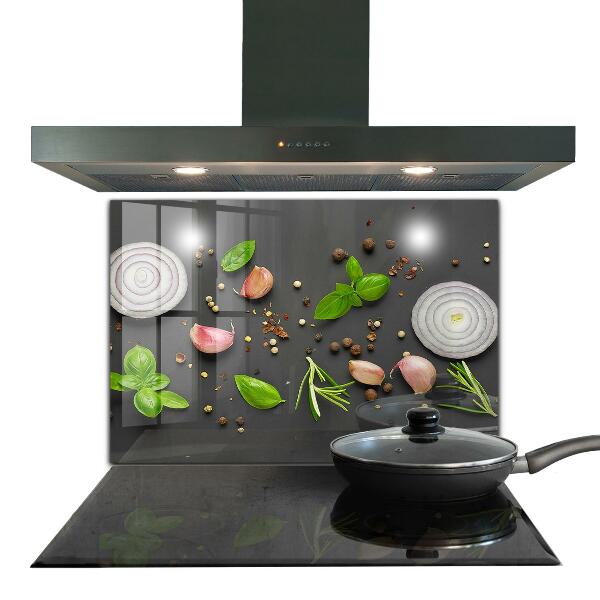 Küchenrückwand Spritzschutz Gewürze italienische Küche