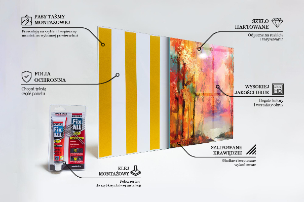 Küchenrückwand Spritzschutz Herbstbäume im Park