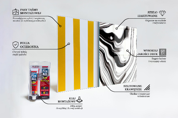 Küchenrückwand Spritzschutz Aquarell Schwarz und Weiß