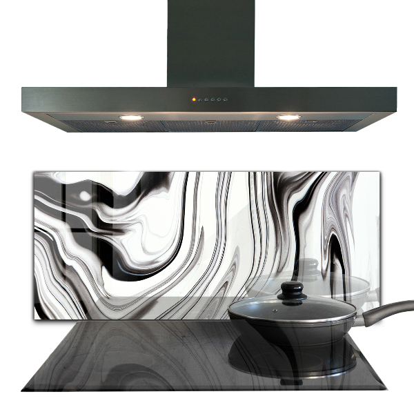 Küchenrückwand Spritzschutz Aquarell Schwarz und Weiß