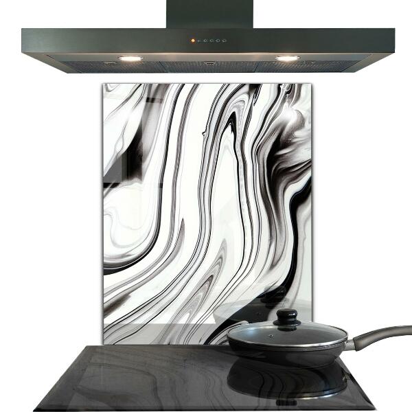 Küchenrückwand Spritzschutz Aquarell Schwarz und Weiß