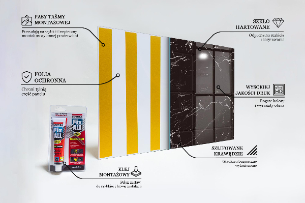 Küchenrückwand Fliesenspiegel Schwarze Marmorstruktur