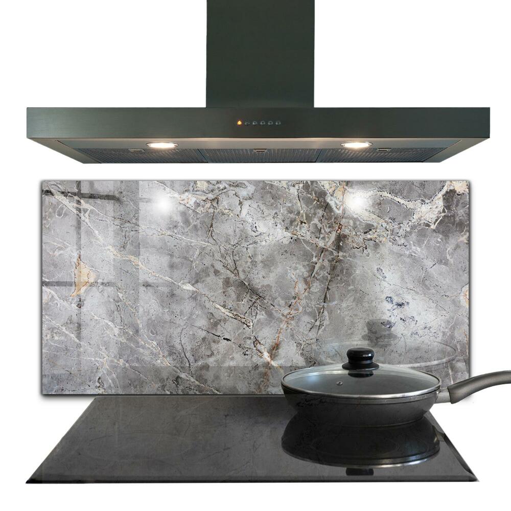 Küchenrückwand Fliesenspiegel Grauer Granit-Marmorstein