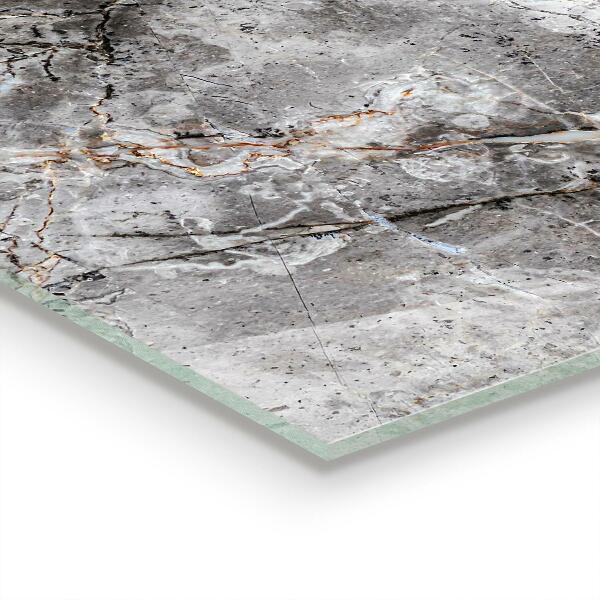 Küchenrückwand Fliesenspiegel Grauer Granit-Marmorstein