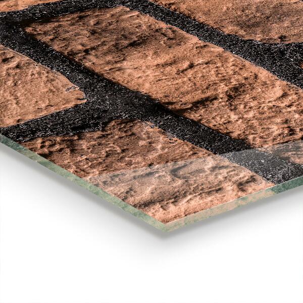 Küchenrückwand Fliesenspiegel Natürliche Ziegelmauer