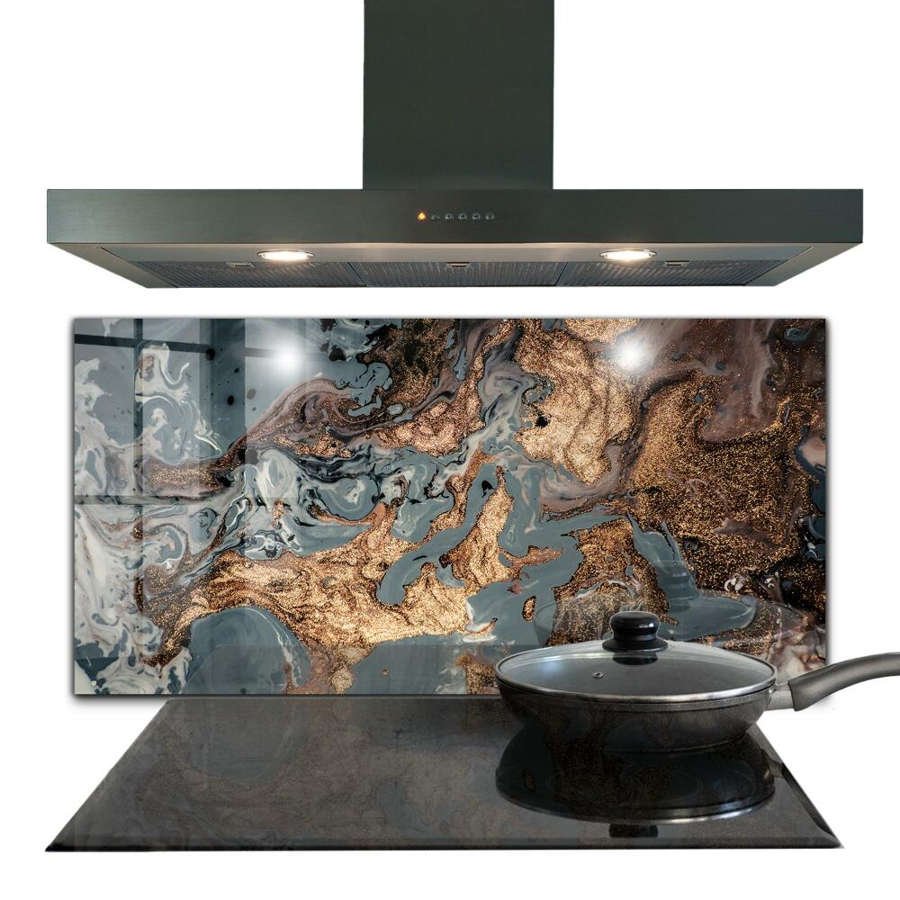 Küchenrückwand Fliesenspiegel Abstrakte Marmorkunst