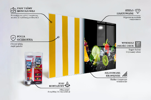 Küchenrückwand Spritzschutz Saftige exotische Früchte