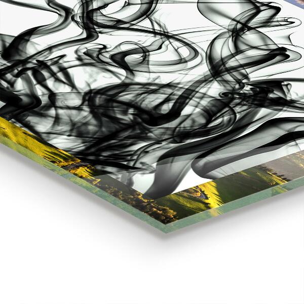 Küchenrückwand Spritzschutz Bänder der Rauchabstraktion