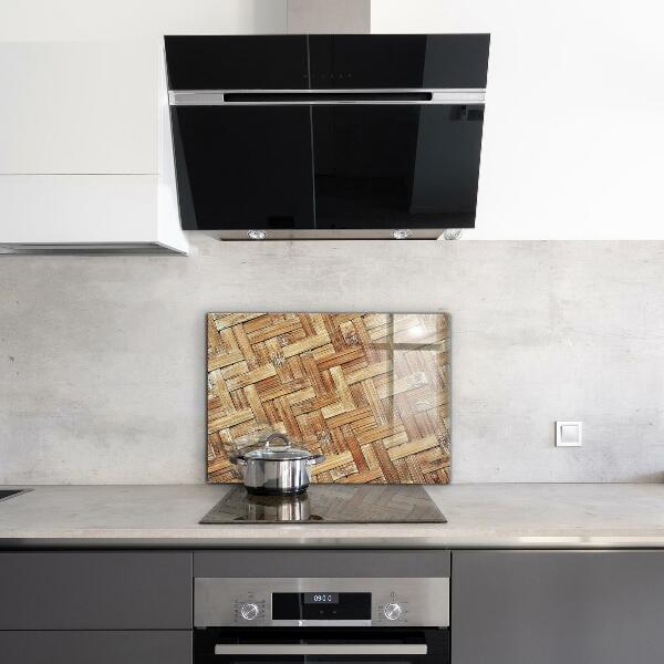 Küchenrückwand Fliesenspiegel Geflochtenes Bambus-Rattan Asien