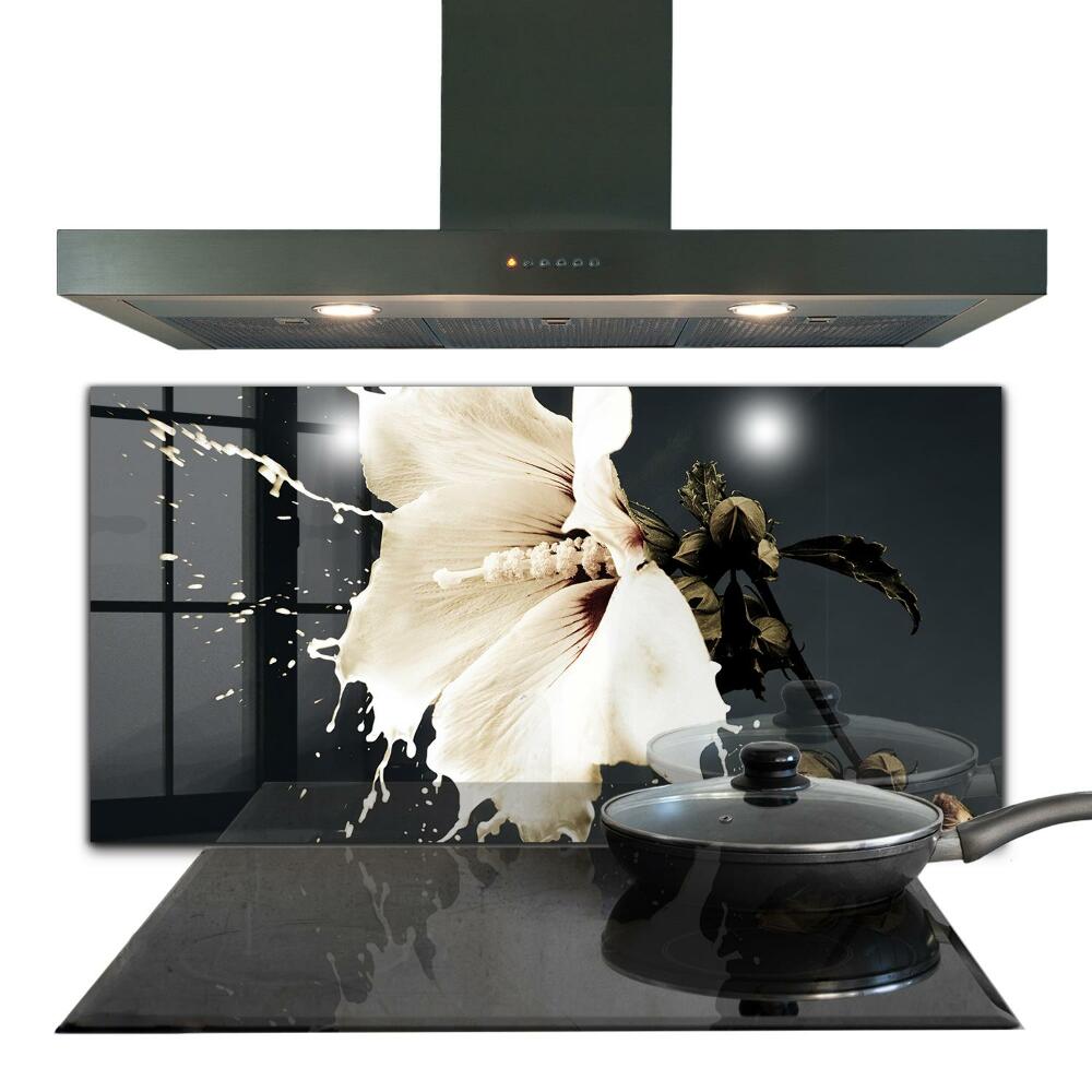 Küchenrückwand Fliesenspiegel Abstrakte weiße Blume