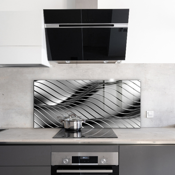 Küchenrückwand Spritzschutz Metallwellen-Abstraktion