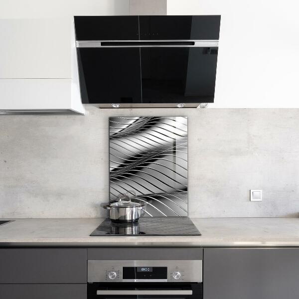 Küchenrückwand Spritzschutz Metallwellen-Abstraktion