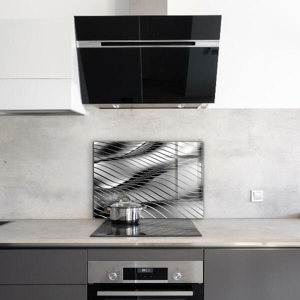 Küchenrückwand Spritzschutz Metallwellen-Abstraktion