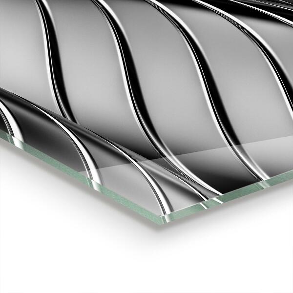 Küchenrückwand Spritzschutz Metallwellen-Abstraktion