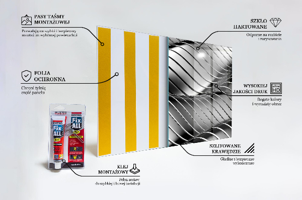 Küchenrückwand Spritzschutz Metallwellen-Abstraktion