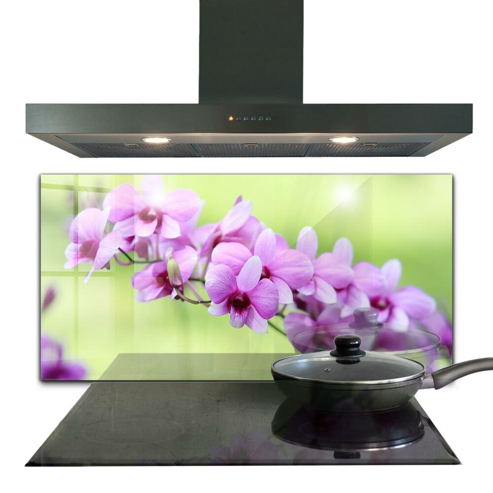 Küchenrückwand Fliesenspiegel Lila Orchidee